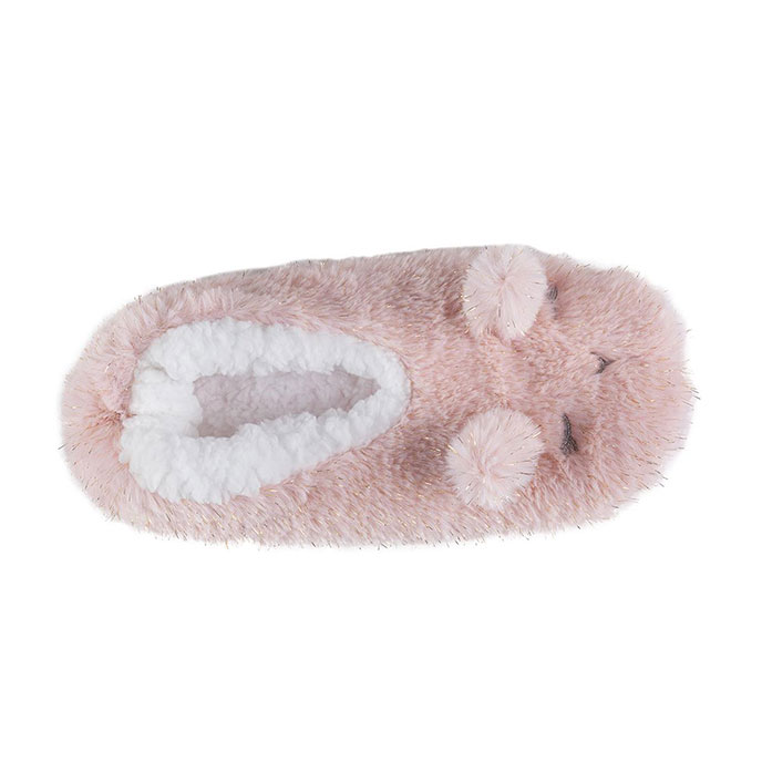 totes Ladies Novelty Footsie Pink Bunny Extra Image 5